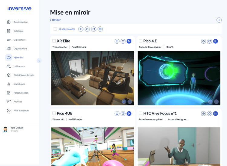 Pilotez les sessions à distance