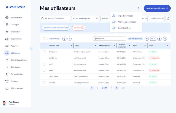 Gérez les droits utilisateurs simplement
